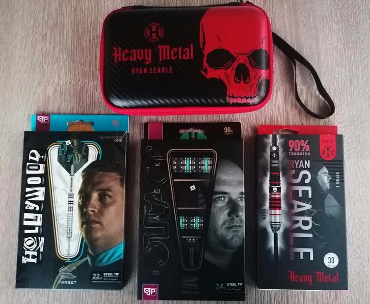 Target Chris Dobey,Rob Cross & Harrows Ryan Searle met case., Sport en Fitness, Darts, Nieuw, Pijlen, Ophalen of Verzenden