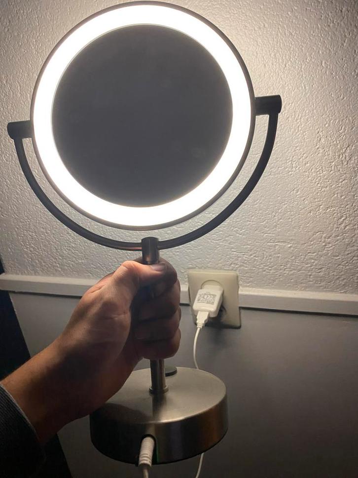 Ikea Kaitum Spiegel met Verlichting, Huis en Inrichting, Woonaccessoires | Spiegels, Zo goed als nieuw, Minder dan 50 cm, Minder dan 100 cm