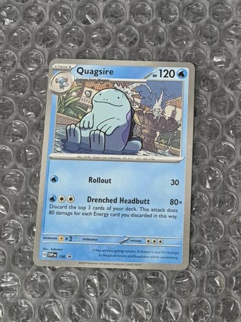 Holo Foil Quagsire 156 SVP Scarlet & Violet Black Star Promo, Hobby en Vrije tijd, Verzamelkaartspellen | Pokémon, Zo goed als nieuw