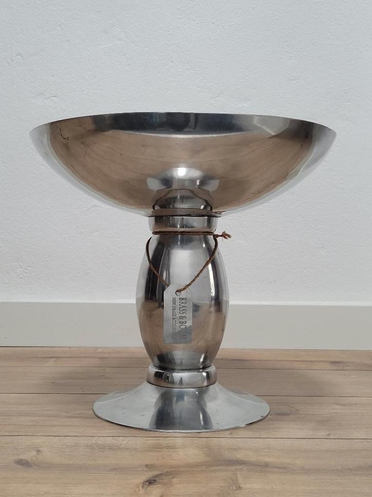 Zilveren ( kerst ) schaal op voet, Diversen, Kerst, Gebruikt, Ophalen of Verzenden