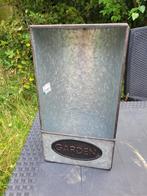 Mooie grote metalen muur plantenbak, opschrift Garden., ., Minder dan 60 cm, Rond, Nieuw