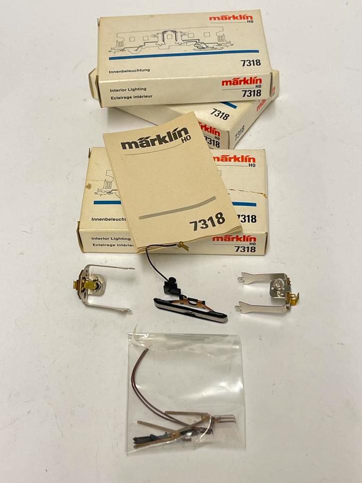 ** NIEUW ** Märklin 7318 ** 3x BINNENVERLICHTING RIJTUIG **, Hobby en Vrije tijd, Modeltreinen | H0, Nieuw, Overige typen, Wisselstroom