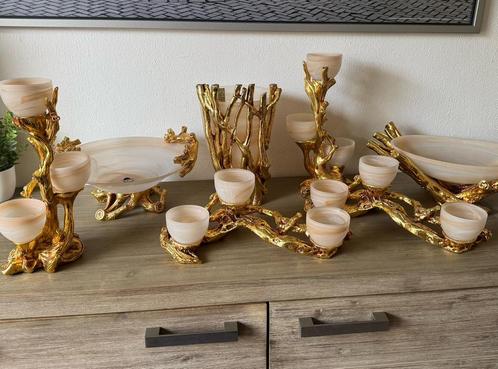 Exclusieve Royal Art Decoratieset - Luxe Marmer, Huis en Inrichting, Woonaccessoires | Vazen, Nieuw, Minder dan 50 cm, Ophalen