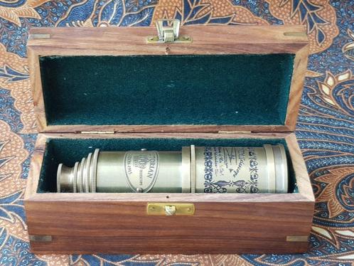 Mooie zware Victorian London telescoop uit Engeland in kist., Antiek en Kunst, Antiek | Woonaccessoires, Ophalen of Verzenden