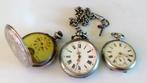 Uit inboedel: Koopje lot zakhorloges, hebdomas 8 jour en  2, Overige merken, Zakhorloge, Verzenden, Met ketting