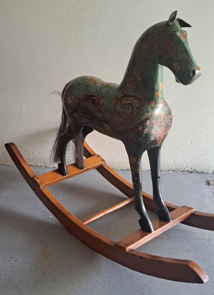 Mooi oud schommelpaard, Antiek en Kunst, Curiosa en Brocante, Ophalen of Verzenden