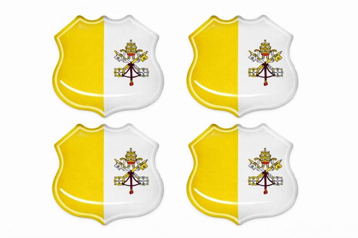 3D Vaticaan gel vlag stickers UV-bestendig, Verzamelen, Stickers, Nieuw, Overige typen, Verzenden