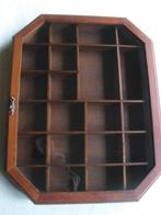 vintage houten wand vitrinekastje voor kleine snuisterijen, Ophalen of Verzenden