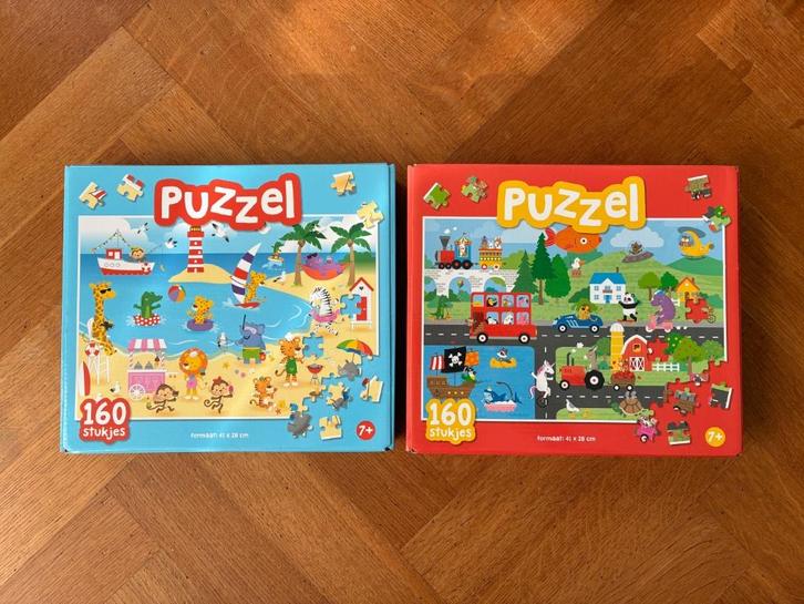 Puzzel Boerderij en voertuigen en Puzzel Strand dieren, Kinderen en Baby's, Speelgoed | Kinderpuzzels, Zo goed als nieuw, 6 jaar of ouder