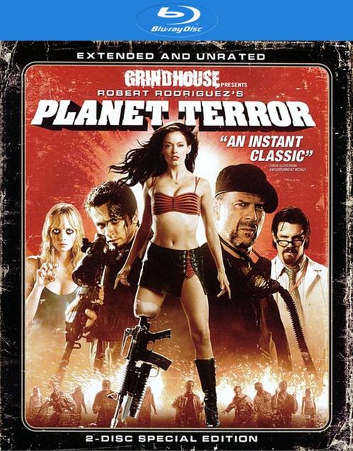 Blu-ray: Planet Terror (Extended and Unrated 2-disc version), Cd's en Dvd's, Blu-ray, Zo goed als nieuw, Horror, Ophalen of Verzenden