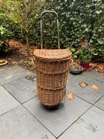 Rieten boodschappen karretje, Ophalen, Gebruikt, Overige materialen