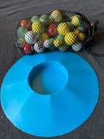 Zak knikkers met blauwe knikkerpot, Ophalen of Verzenden, Gebruikt, Jongen of Meisje