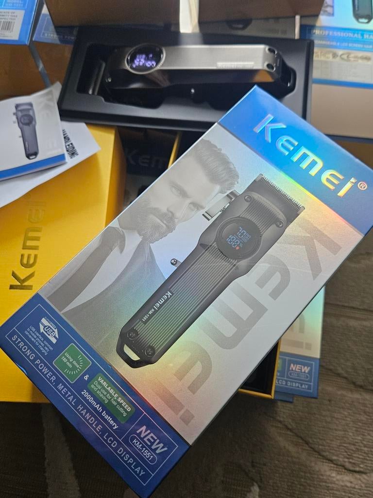 Gloednieuwe Kemei KM-1551 professionele krachtige tondeuse, Ophalen of Verzenden, Nieuw, Tondeuse