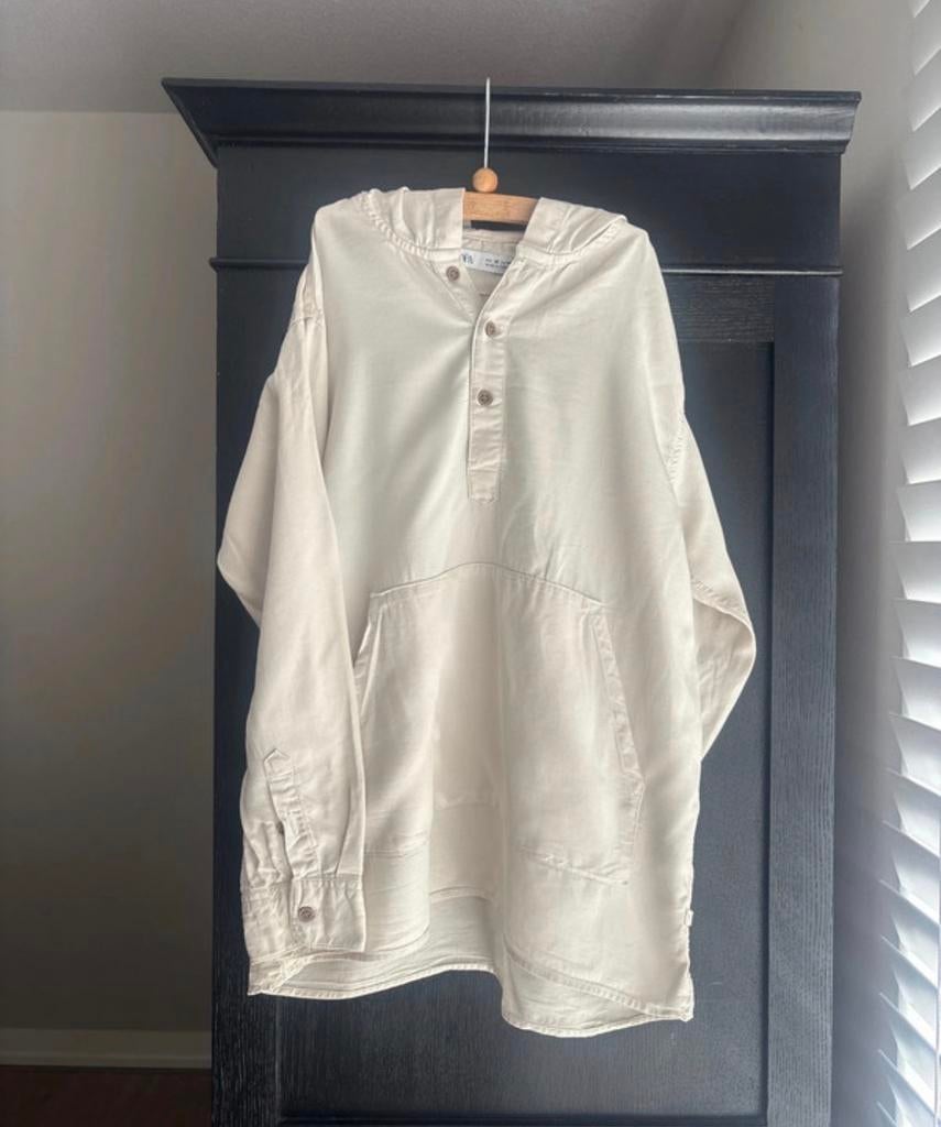 Zara overhemd/blouse maat 140 crème/beige voor jongens, Kinderen en Baby's, Kinderkleding | Maat 140, Ophalen of Verzenden, Zo goed als nieuw