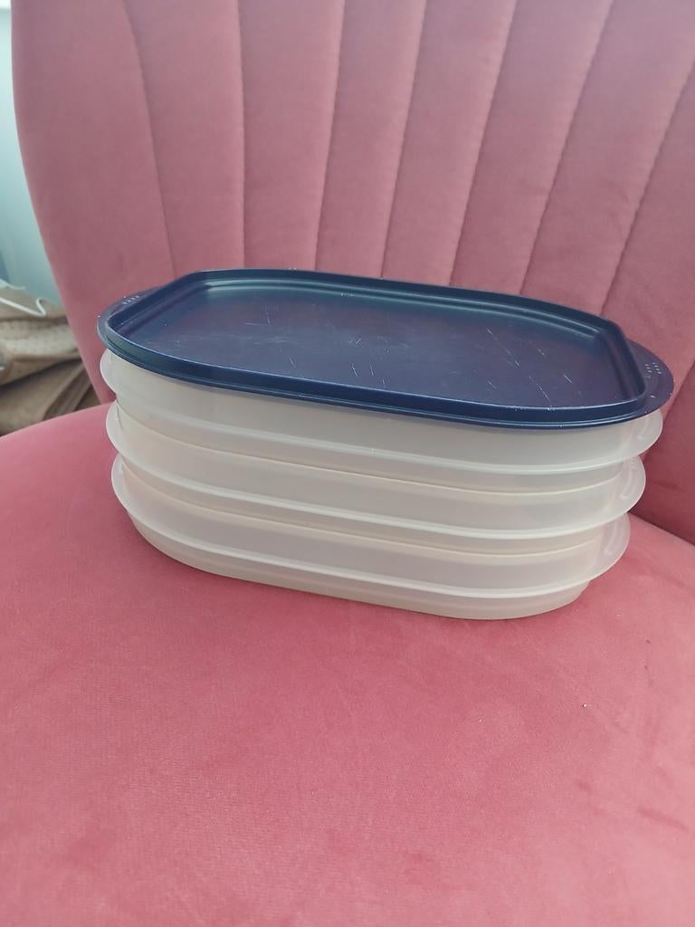 Tupperware Stapelbare vleeswarenbak, Ophalen of Verzenden, Gebruikt