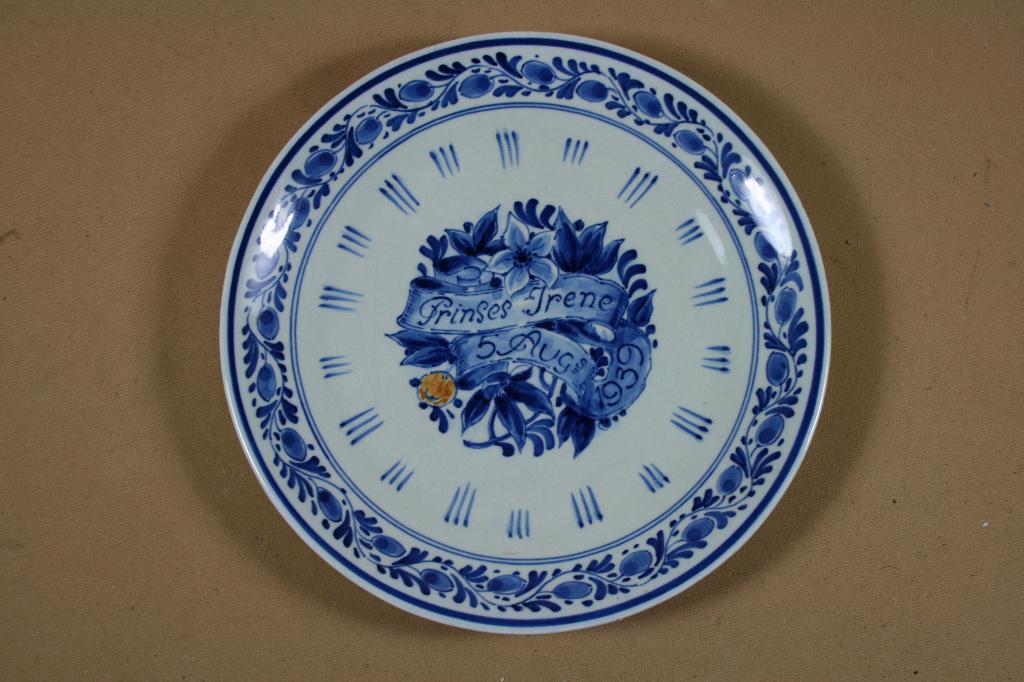 Porceleyne Fles bordje Irene 1939, Verzamelen, Koninklijk Huis en Royalty, --, Overige typen, Ophalen of Verzenden, Zo goed als nieuw