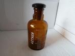 Apothekers flesje bruin aether met schenk stop, Ophalen of Verzenden