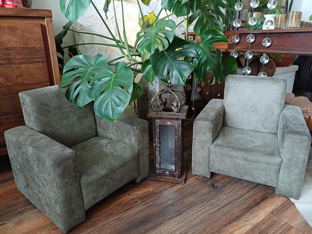 Set van 2 groene kinderfauteuils Flo enzo, Ophalen, Modern, Comfortabel, Gebruikt, 75 tot 100 cm