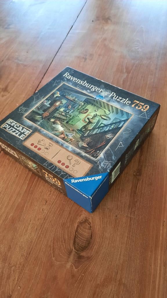 Escape puzzel  ravensburger: in de griezelkelder, Ophalen, 500 t/m 1500 stukjes, Gebruikt, Legpuzzel