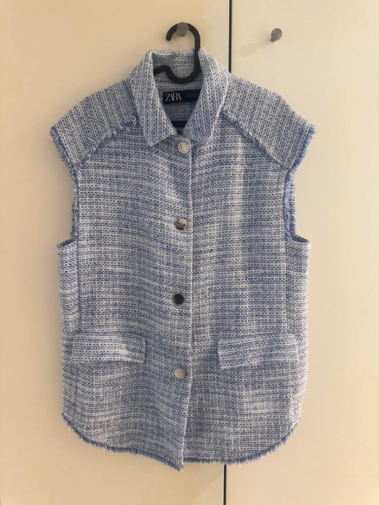 Blauw gilet Zara maat S, Kleding | Dames, Truien en Vesten, Blauw, Zara, Ophalen of Verzenden, Maat 36 (S)