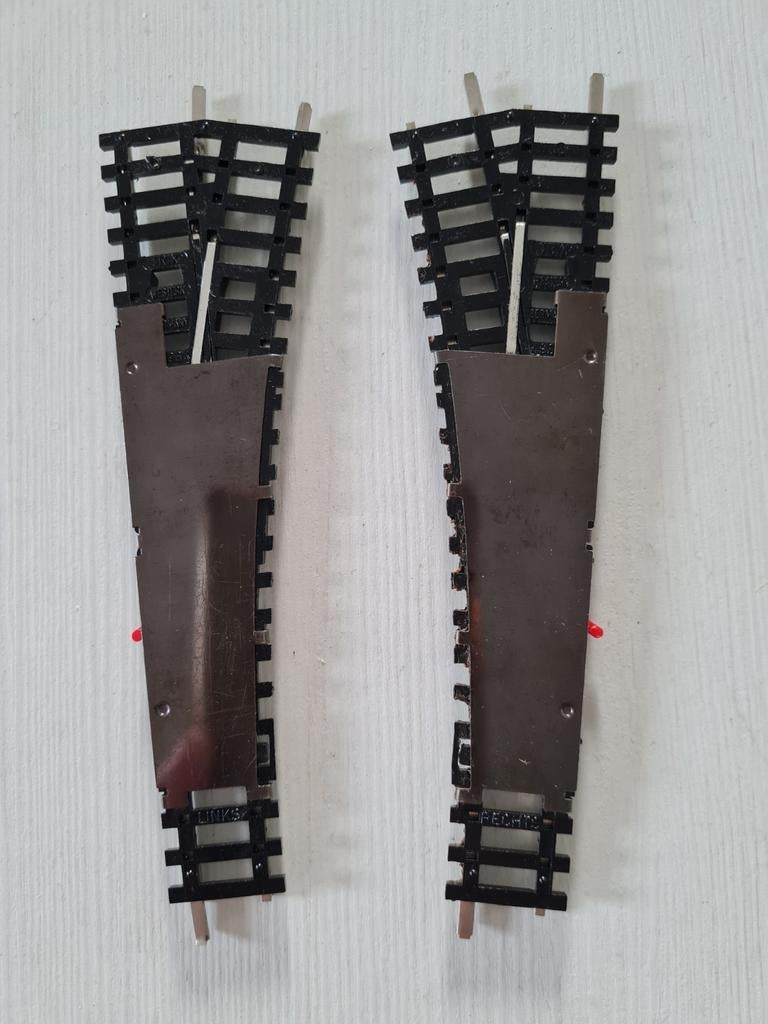 Minitrix wisselpaar 15 graden 14946, Gebruikt, Gelijkstroom, Trix, Rails