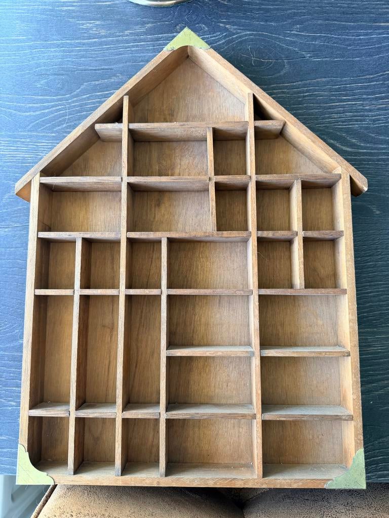 Houten letterbak huisje - 50x35 cm, Huis en Inrichting, Ophalen, Hout, Gebruikt, Landelijk