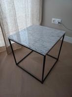 Marmeren bijzettafel, Huis en Inrichting, Ophalen, Minder dan 55 cm, Vierkant, Overige materialen