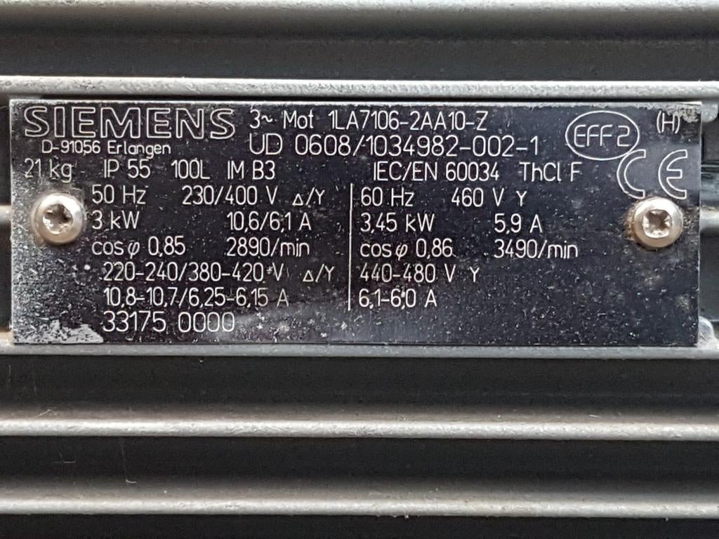 Industriele Siemens Vacuumpomp, Ophalen, Zo goed als nieuw