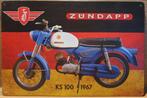 Zundapp KS100 1967 reclamebord van metaal wandbord deco
