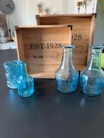 Decoratieve blauwe vazen en bakjes, Ophalen, Blauw, Aardewerk of Porselein, Zo goed als nieuw