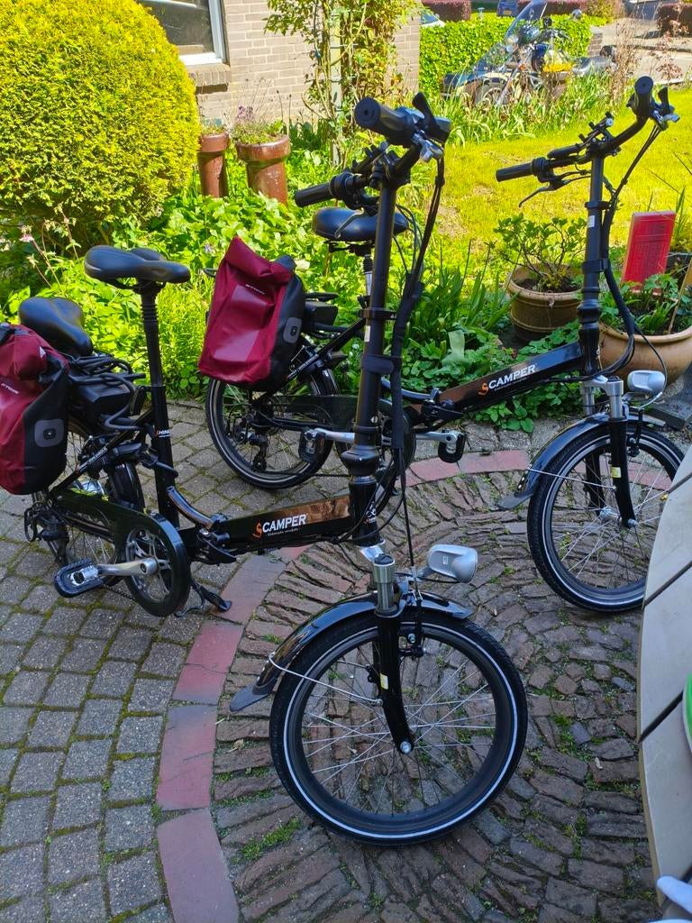 Vouwfietsen met fietsdrager, Fietsen en Brommers, Ophalen of Verzenden, Zo goed als nieuw, Totaal opvouwbaar, 20 inch of meer