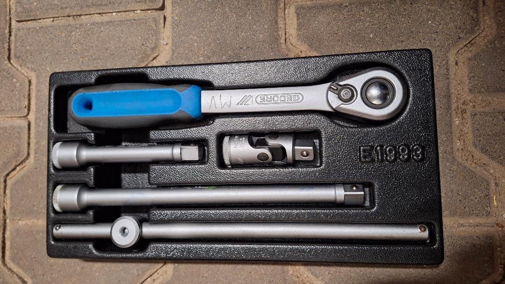 Gedore 1500 ES-1993 U-20 Dopsleutel-toebehorenset 1/2, Auto diversen, ,, Ophalen of Verzenden, Zo goed als nieuw, ,