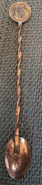Uniek decoratief lepeltje met munt, Ophalen of Verzenden