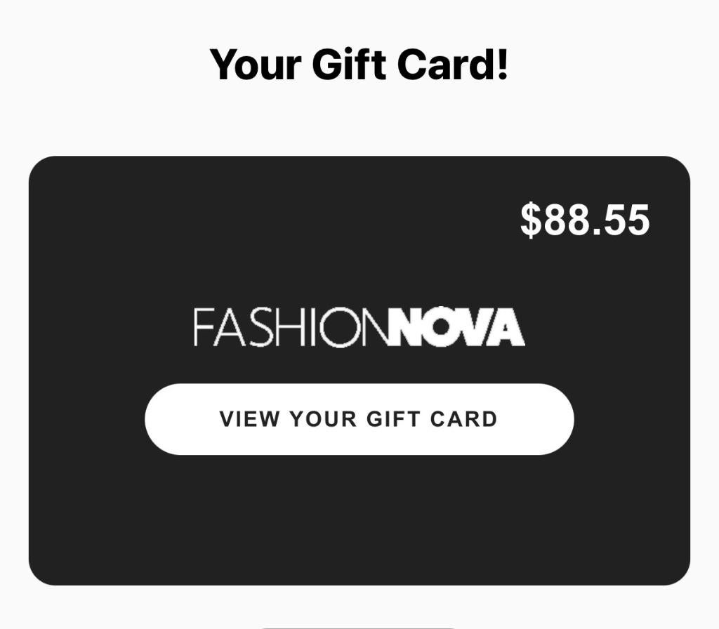 Fashion Nova giftcard t.w.v. $88,55 ( €80), Kleding | Dames, Jurken, Verzenden, Nieuw, Maat 46/48 (XL) of groter, Boven de knie