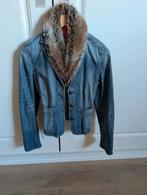 Spijkerjasje vintage met afneembaar bontje, Kleding | Dames, Ophalen of Verzenden, Zo goed als nieuw, Maat 38/40 (M), Blauw