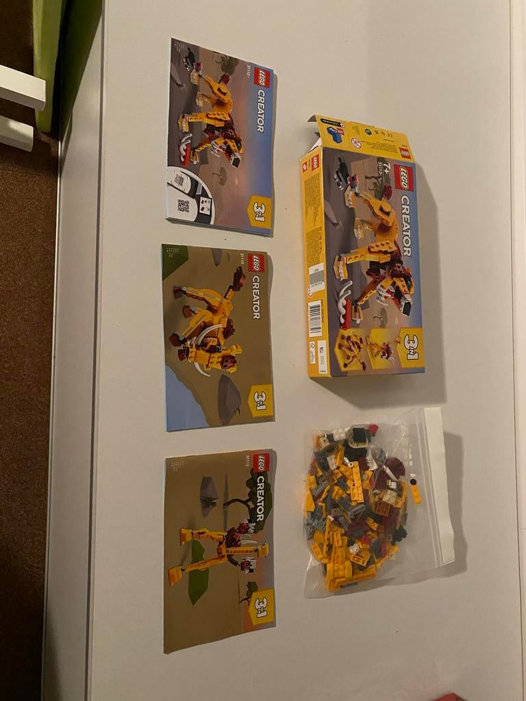 Lego Creator 31112 Wilde Leeuw, Gebruikt, Lego, Ophalen of Verzenden, Inclusief instructies