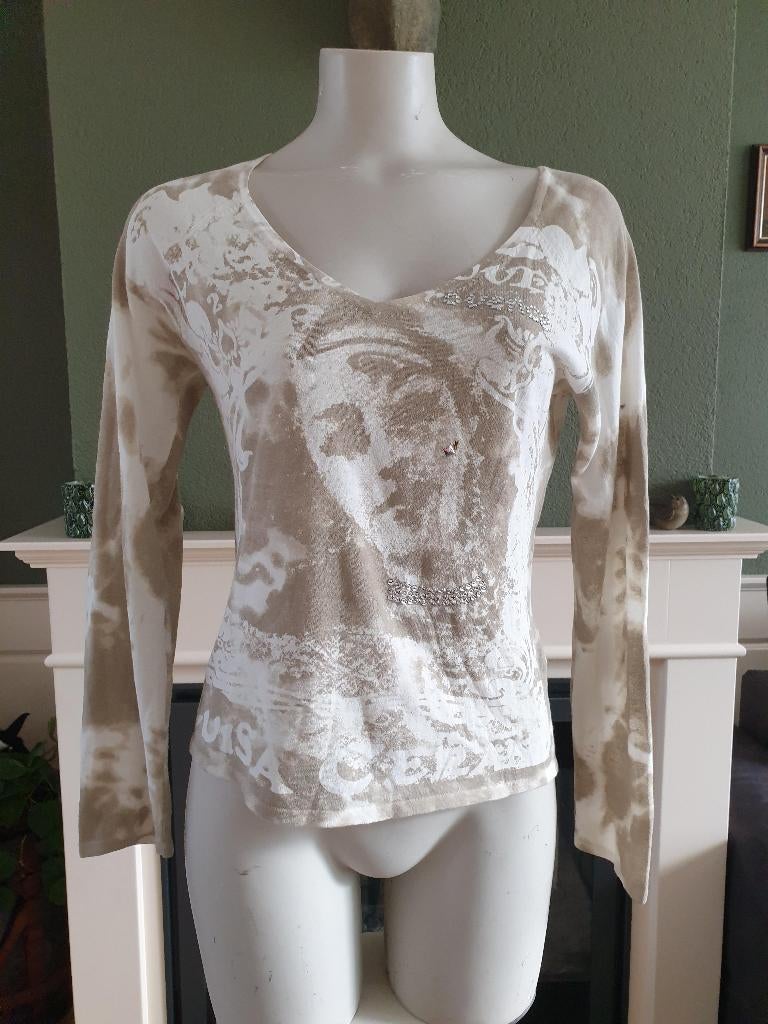 Luisa Cerano schitterende beige wit trui mt 40 M | truitje, Kleding | Dames, Truien en Vesten, Maat 38/40 (M), Verzenden, Beige