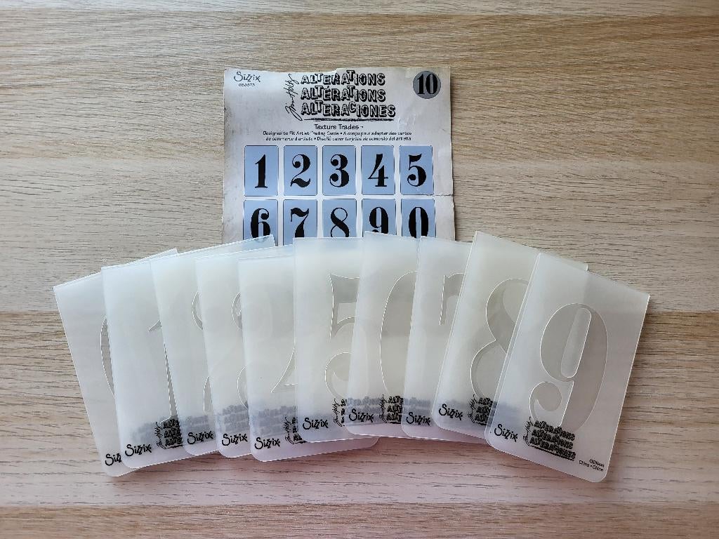 Sizzix Tim Holtz Alterations Texture Trades Numbers Set, Hobby en Vrije tijd, Scrapbooking, Verzenden, Nieuw, Frame of Mal, Sizzix