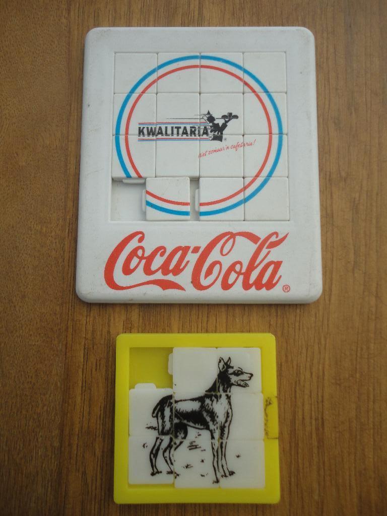 2 vintage schuifspelletjes waarvan eentje Coca Cola, Ophalen of Verzenden, Gebruikt, Overige typen