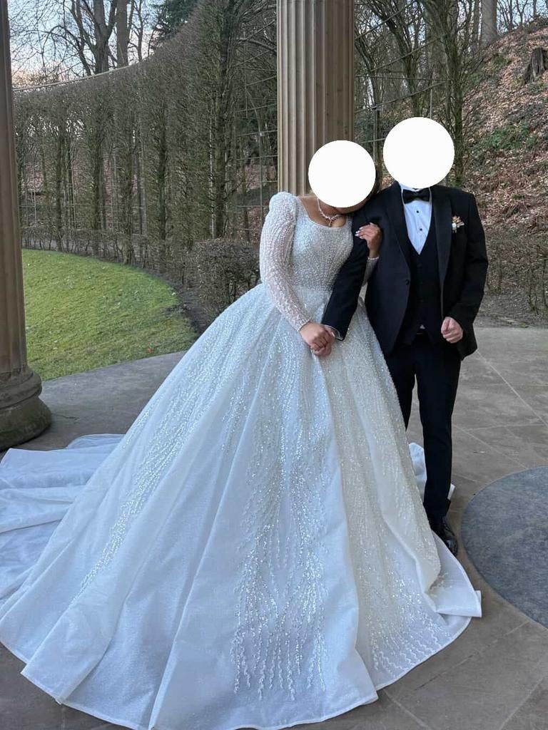 Mooie trouwjurk, slechts 1 x gedragen, Ophalen, Zo goed als nieuw, Wit, Trouwjurk