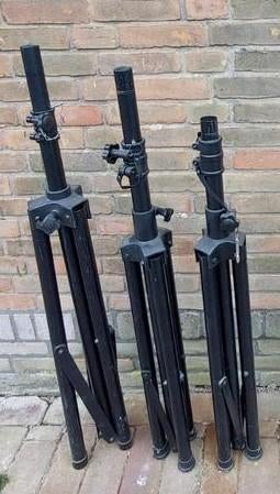 4 speaker statieven aluminium, Ophalen of Verzenden, Gebruikt, Speaker