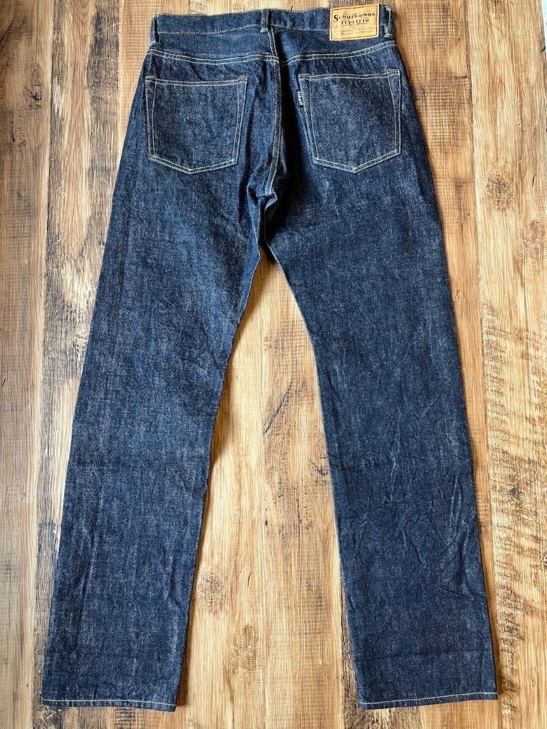 Schott NYC W31 x L33 Perfecto Japan-made selvedge denim, SCHOTT, W32 (confectie 46) of kleiner, Zo goed als nieuw, Verzenden