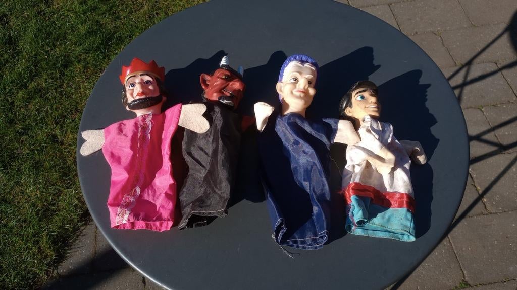 Vintage Poppenkastpoppen Set, Ophalen of Verzenden, Gebruikt, Jongen of Meisje