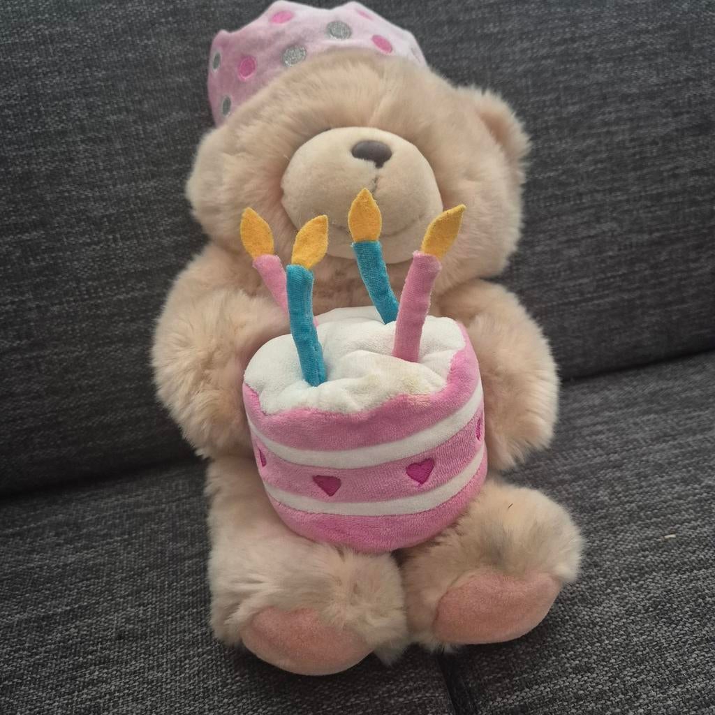 Forever Friends knuffelbeer met verjaardagstaart, Ophalen of Verzenden