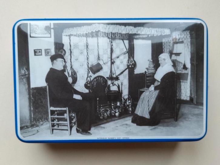 vintage blik, koekblik 'Nabers Hof' Emmen (De Nabershof), Verzamelen, Blikken, Gebruikt, Koek(jes), Overige merken, Ophalen of Verzenden