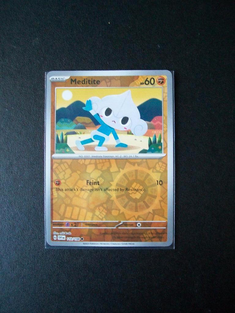 9150. Nieuwe Pokemon Kaart holofoil MEDITATE HP60 (110/198), Verzenden, Nieuw, Losse kaart, Foil