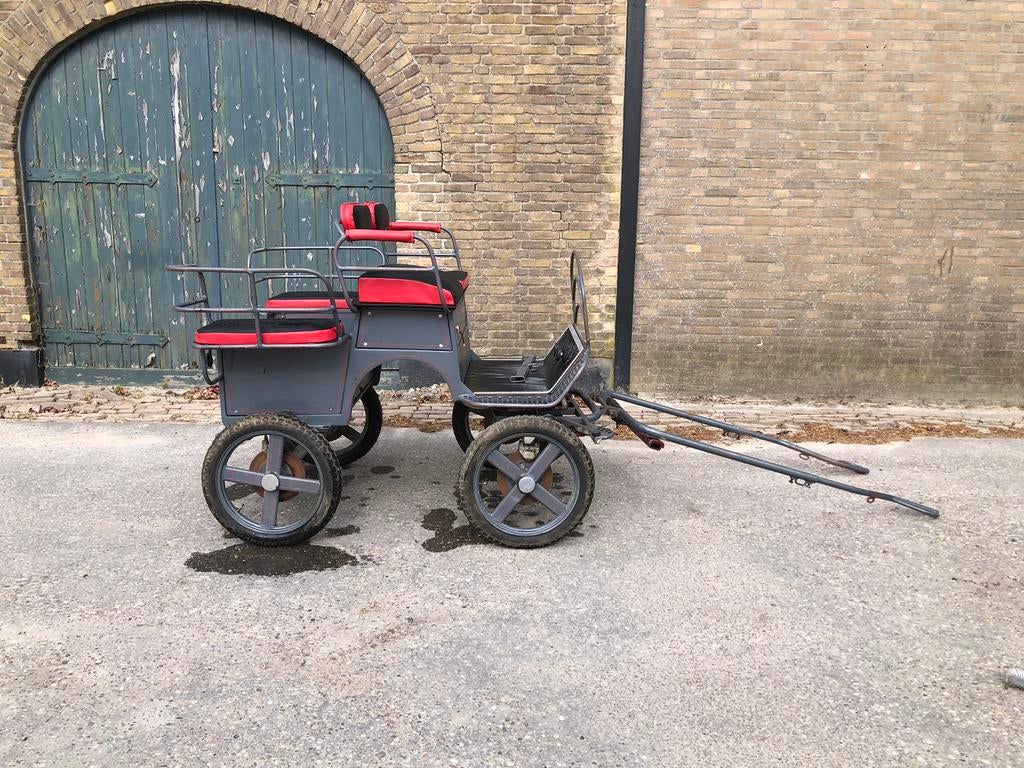 Pony menwagentje voor kleine pony (A/B), Dieren en Toebehoren, Rijtuigen en Koetsen, Gebruikt, Overige typen, Pony, Gesloten