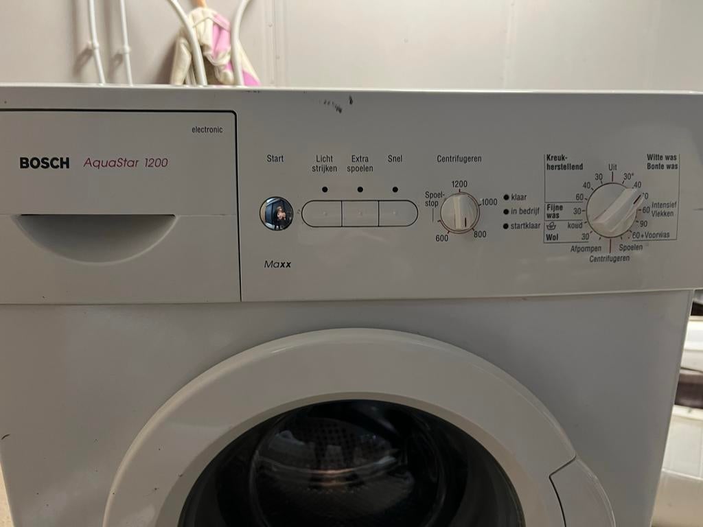 Bosch AquaStar 1200 Wasmachine - Betrouwbaar en Efficiënt, Gebruikt, Ophalen of Verzenden, Voorlader, Kort programma
