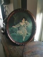 Ovaal Barok schilderij van jongen, Ophalen of Verzenden