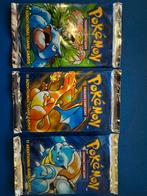 3x Pokémon Base Set Booster Packs - Charizard, Blastoise, Ve, Verzenden, Nieuw, Booster